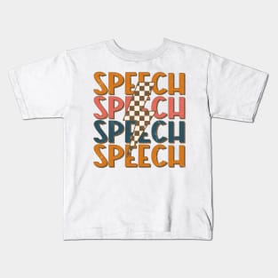 Speech Language Pathologist Vintage Retro SLP Kids T-Shirt